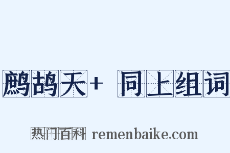 鹧鸪天+同上组词是什么意思的图片
